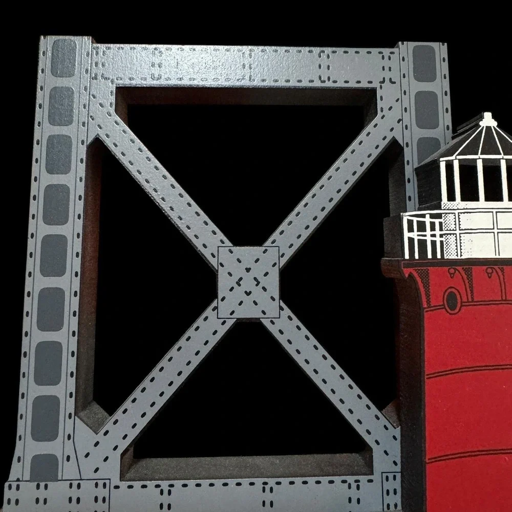 JEFFRY'S HOOK‎ LIGHTHOUSE New York City, New York NYC Shelia's 1996 SIGNED